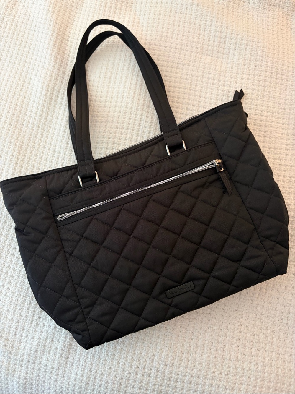 Vera Bradley Quilted Black Shoulder Tote